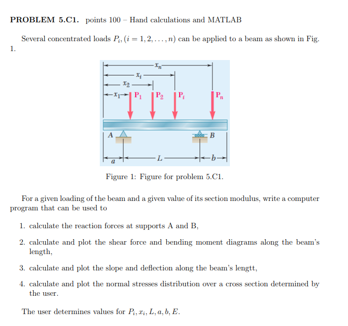Solved PROBLEM 5.C1. points 100 Hand calculations and MATLAB | Chegg.com