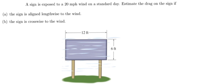 solved-a-sign-is-exposed-to-a-20-mph-wind-on-a-standard-day-chegg