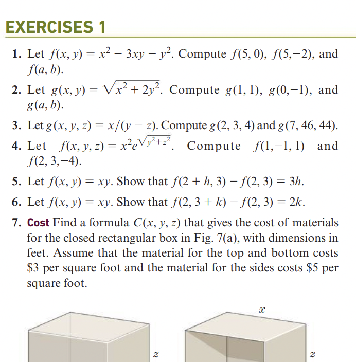 Solved 1 Let F X Y X2−3xy−y2 Compute F 5 0 F 5 −2 And