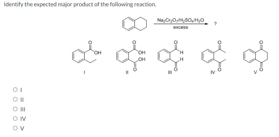 Solved Identify the expected major product of the following | Chegg.com