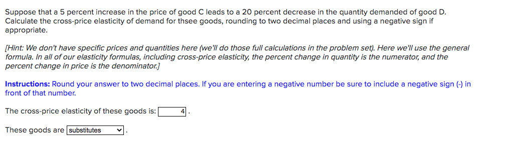 Solved Suppose that a 5 percent increase in the price of | Chegg.com