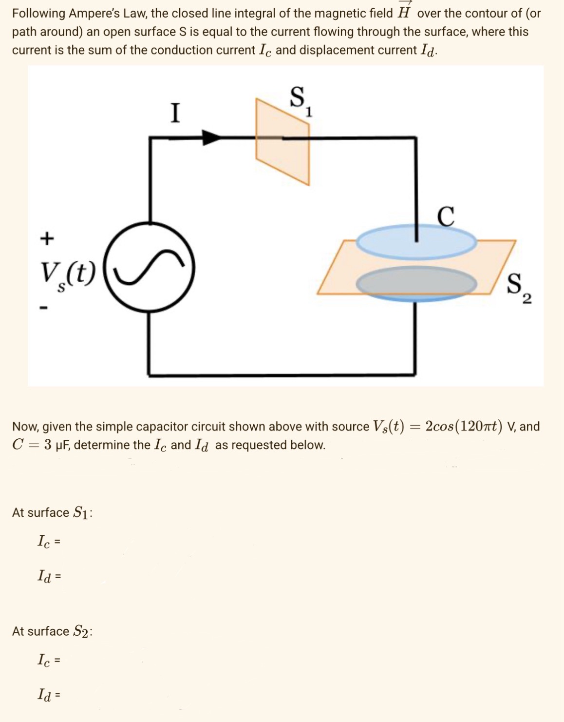 Now, given the simple capacitor circuit shown above | Chegg.com