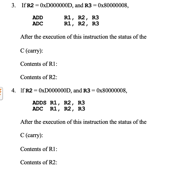 Solved 1. Register RO = 0x12345678, and R1 = 0xAABBCCDD MOV 