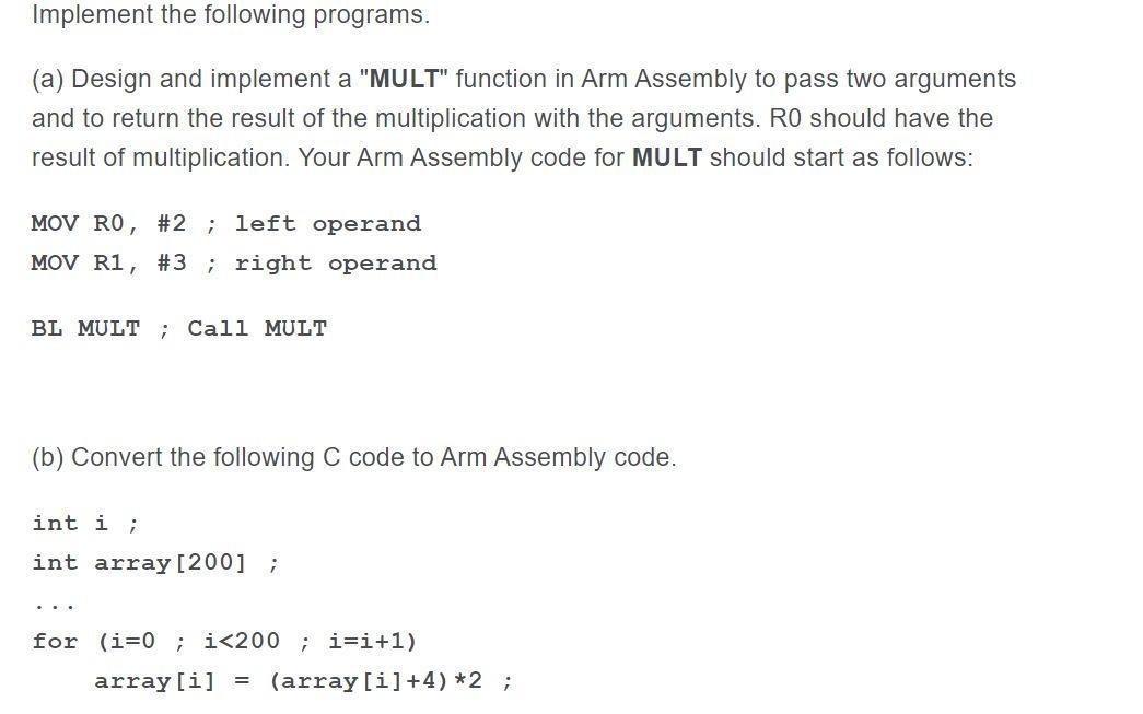 Solved Implement the following programs. (a) Design and | Chegg.com