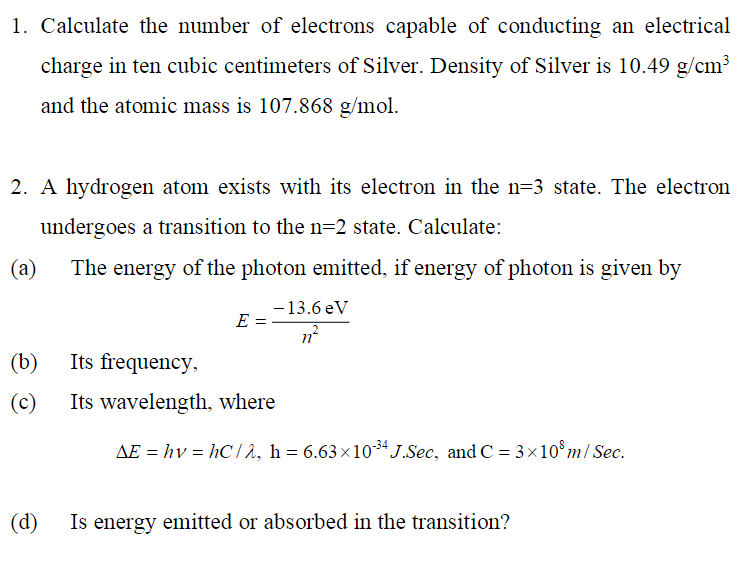 Solved Calculate the number of electrons capable of | Chegg.com