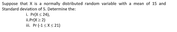 Solved Suppose that X is a normally distributed random | Chegg.com