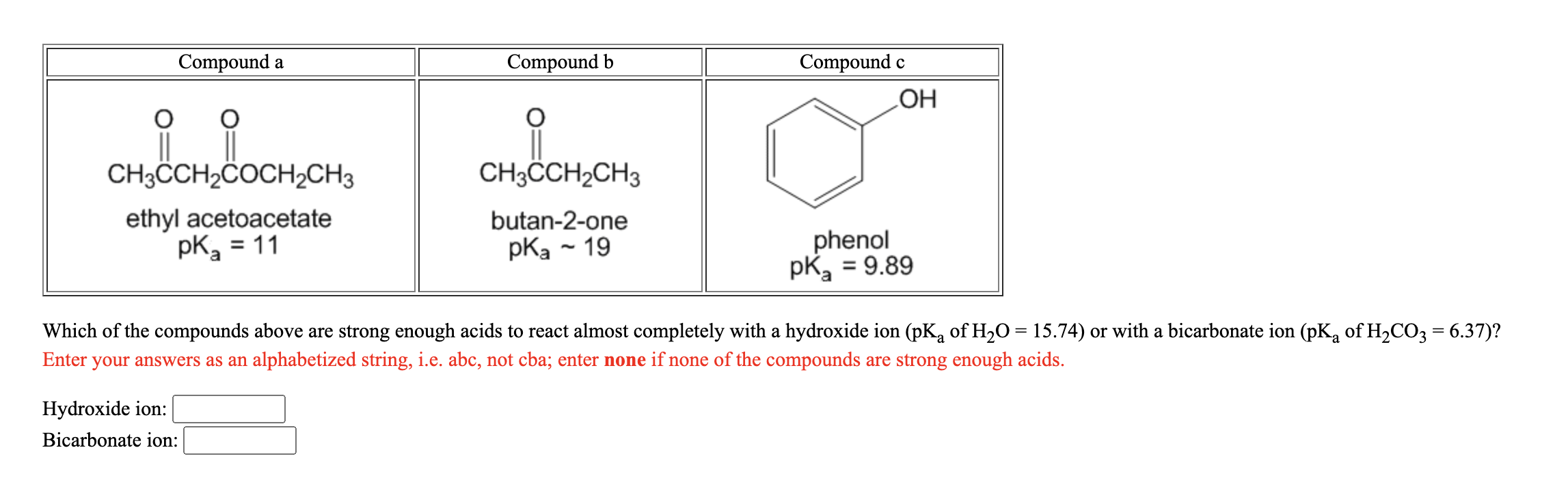 Solved Compound A Compound B Compound C ОН 0 O CH3CCH2CH3 | Chegg.com