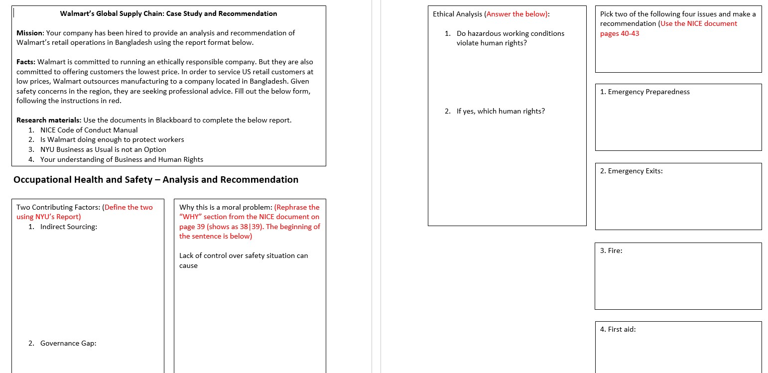 walmart global strategy case study answers