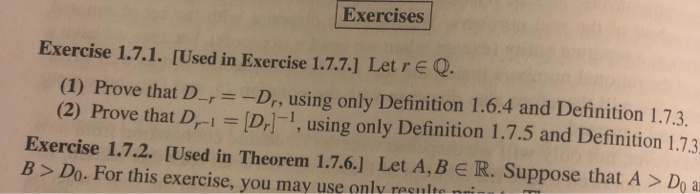 Solved Exercises Exercise 1.7.1. [Used in Exercise 1.7.7.1 | Chegg.com