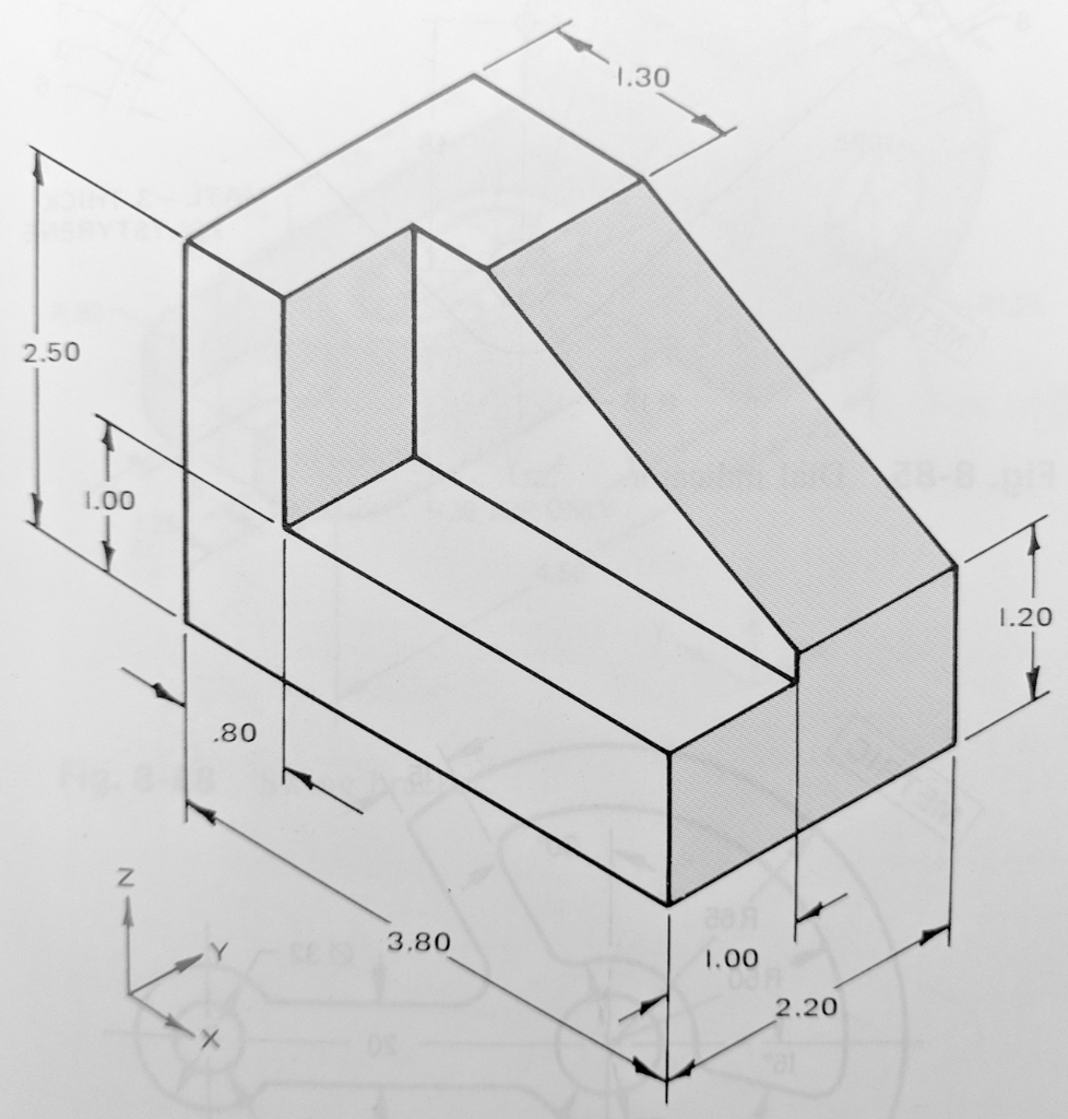 Solved Using Third Angle projection draw the given plan view | Chegg.com