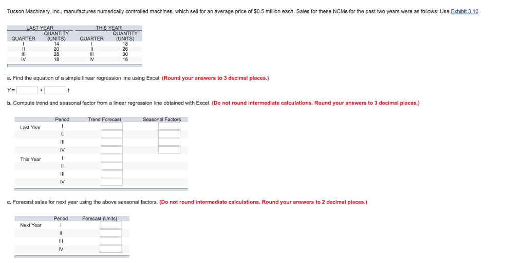 Solved Tucson Machinery, Inc., manufactures numerically | Chegg.com