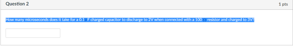 Solved Question 2 1 pts How many microseconds does it take | Chegg.com