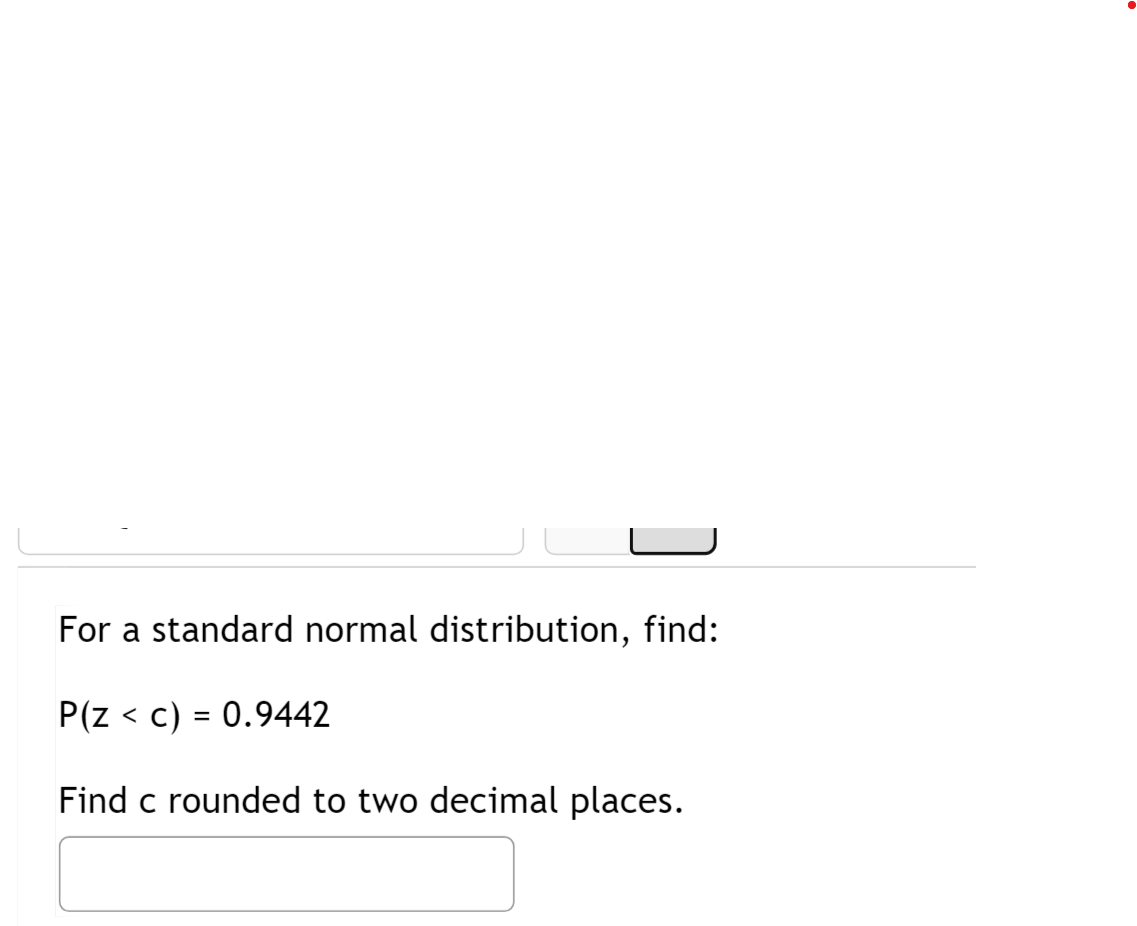 Solved For a standard normal distribution find P z c Chegg