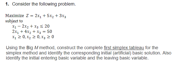 Solved 1. Consider the following problem. Maximize | Chegg.com
