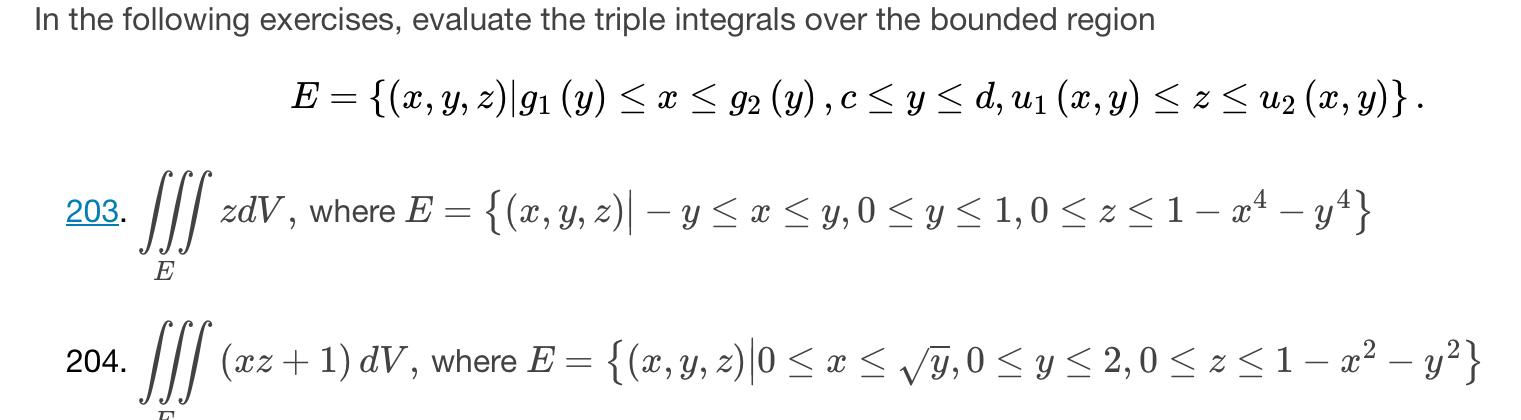 Solved In the following exercises, evaluate the triple | Chegg.com