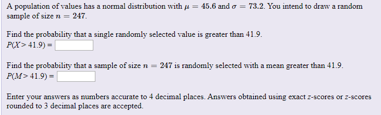 Solved 45.6 and ? 73.2. You intend to draw a random A | Chegg.com