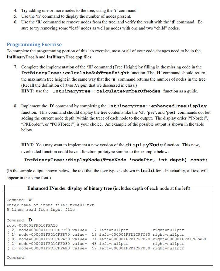 Solved CSC237 C++ Programming Lab21a Binary Trees This lab | Chegg.com