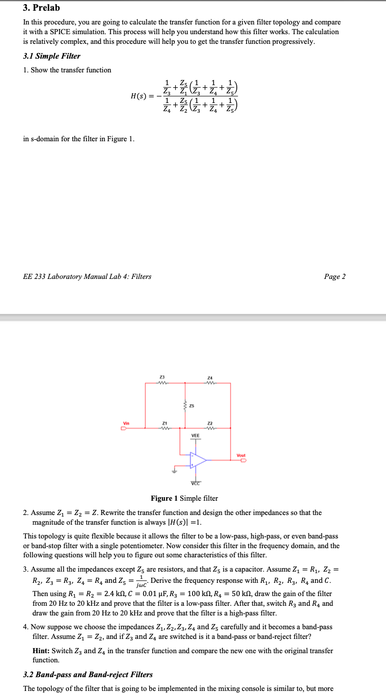 Solved 3. Prelab In this procedure, you are going to | Chegg.com