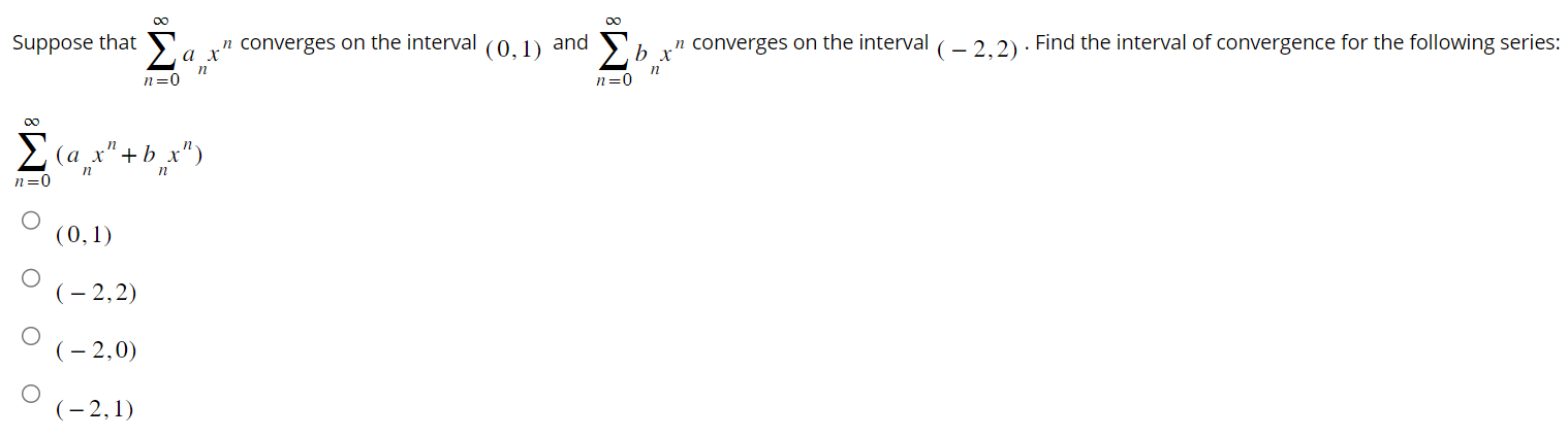 Solved ∑n 0∞ Anxn Bnxn 0 1 −2 2 −2 0 −2 1