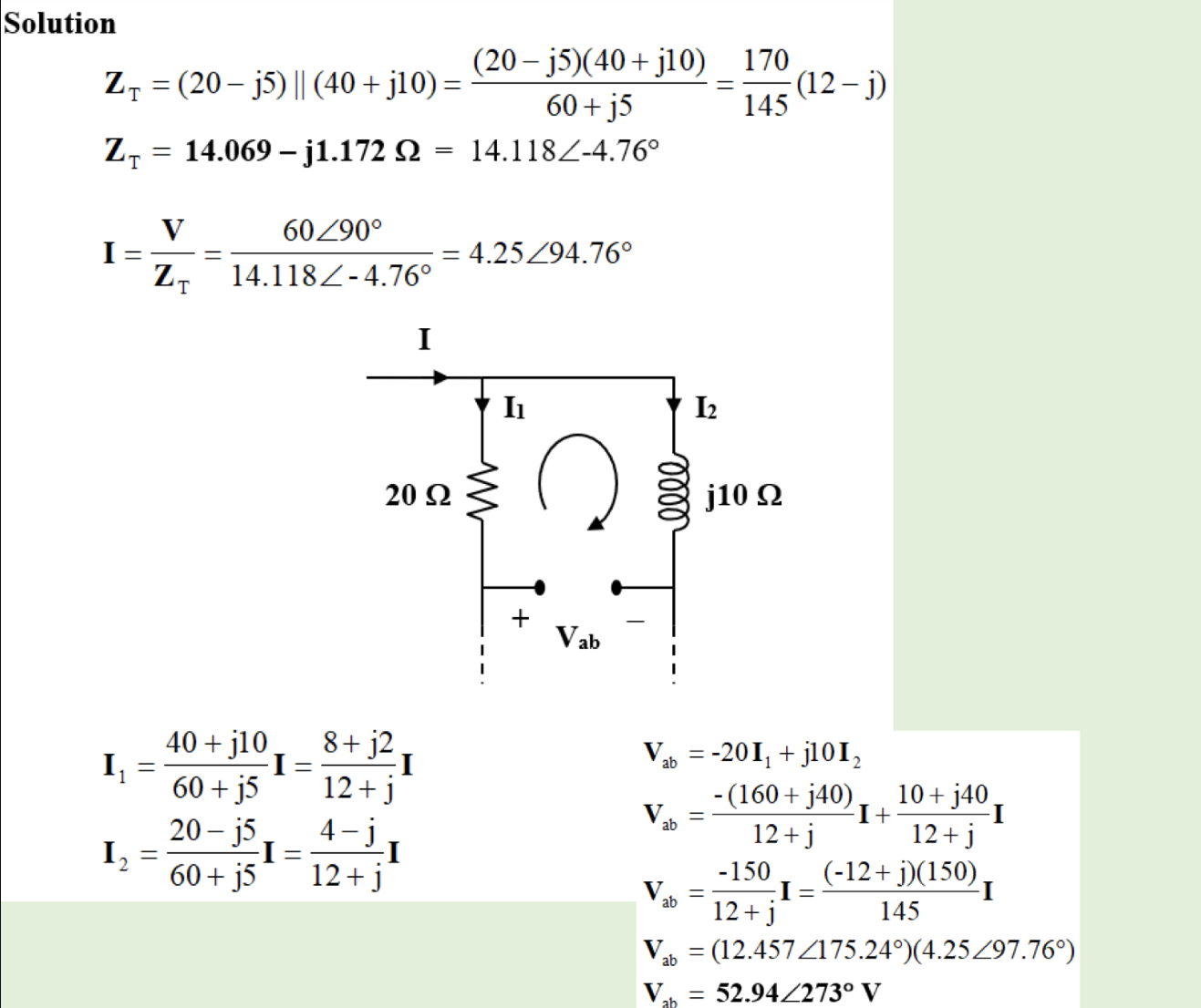 Solved I don’t understand how they put the equation of I1 | Chegg.com