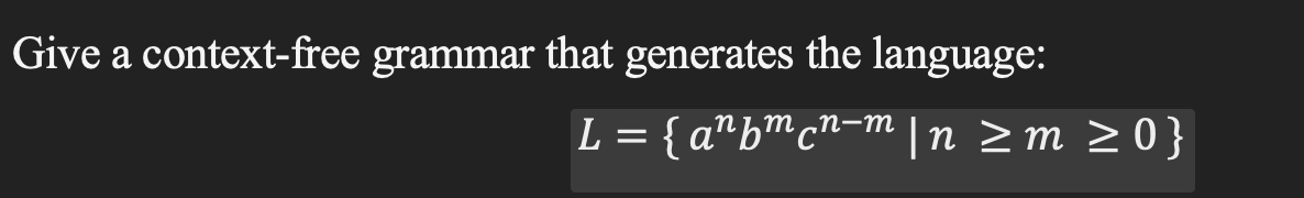 Solved Give a context-free grammar that generates the | Chegg.com