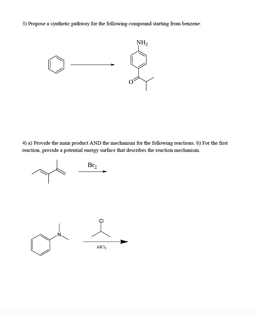 Solved Propose a synthetic pathway for the following | Chegg.com