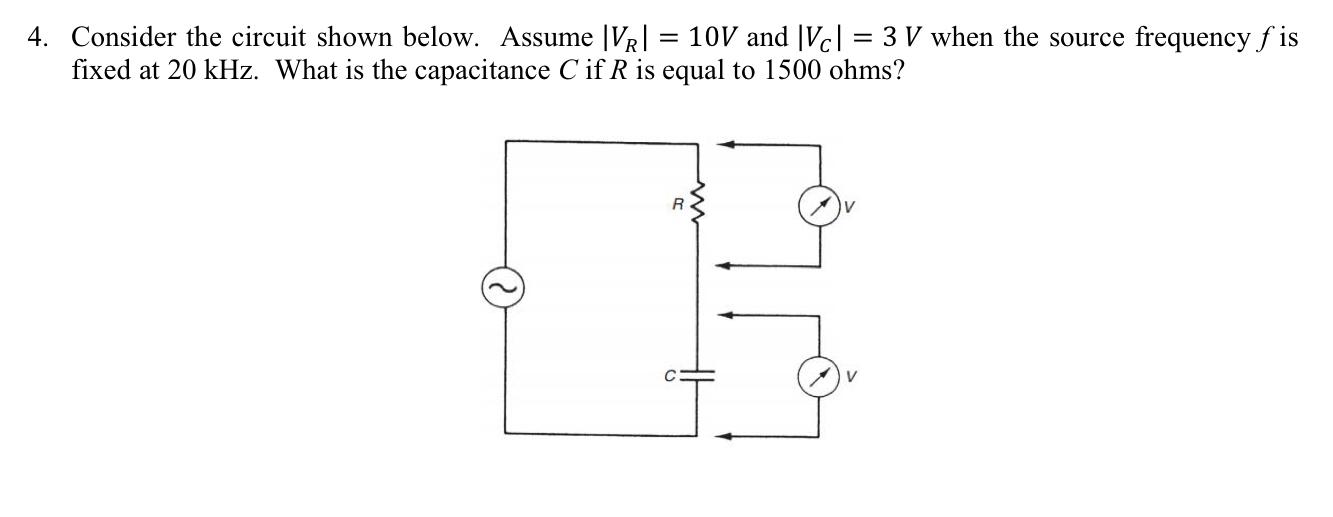 Solved Consider The Circuit Shown Below Assume ∣vr∣ 10 V