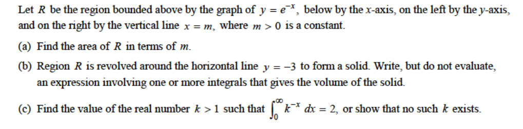 Solved Let R be the region bounded above by the graph of y | Chegg.com