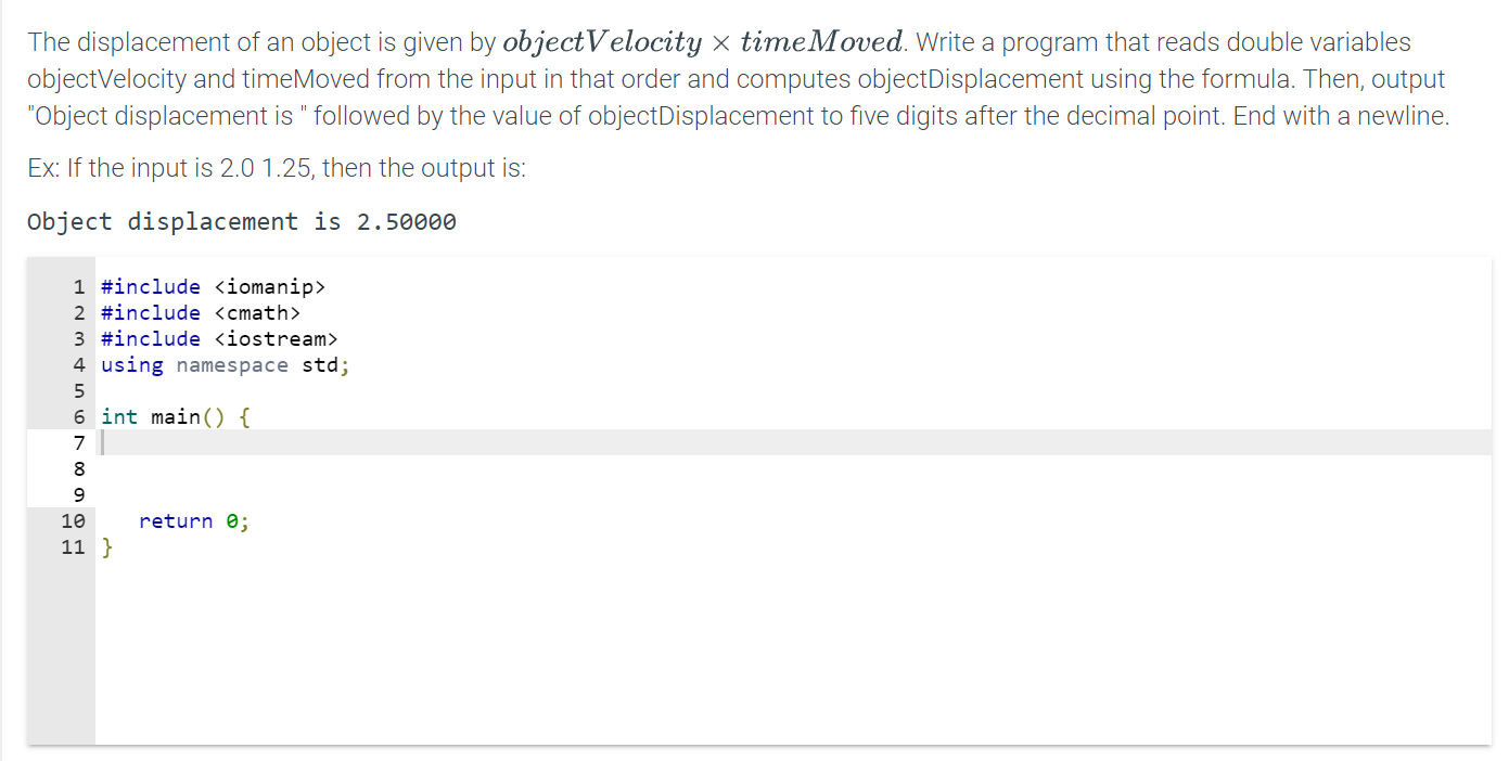 Solved The displacement of an object is given by | Chegg.com