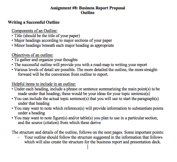 assignment 8 business planning instructions