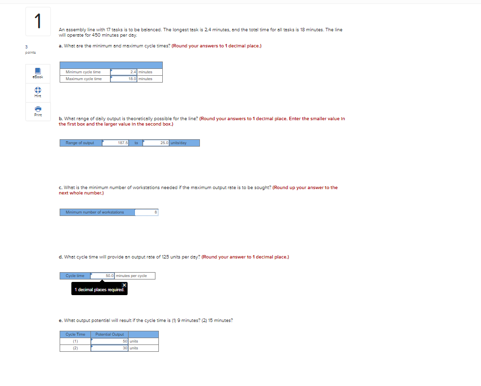 Solved 1 An assembly line with 17 tasks is to be balanced. | Chegg.com