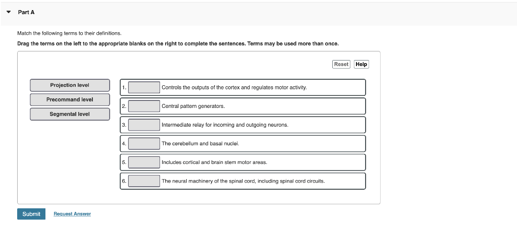 Solved Match The Following Terms To Their Definitions. Drag | Chegg.com