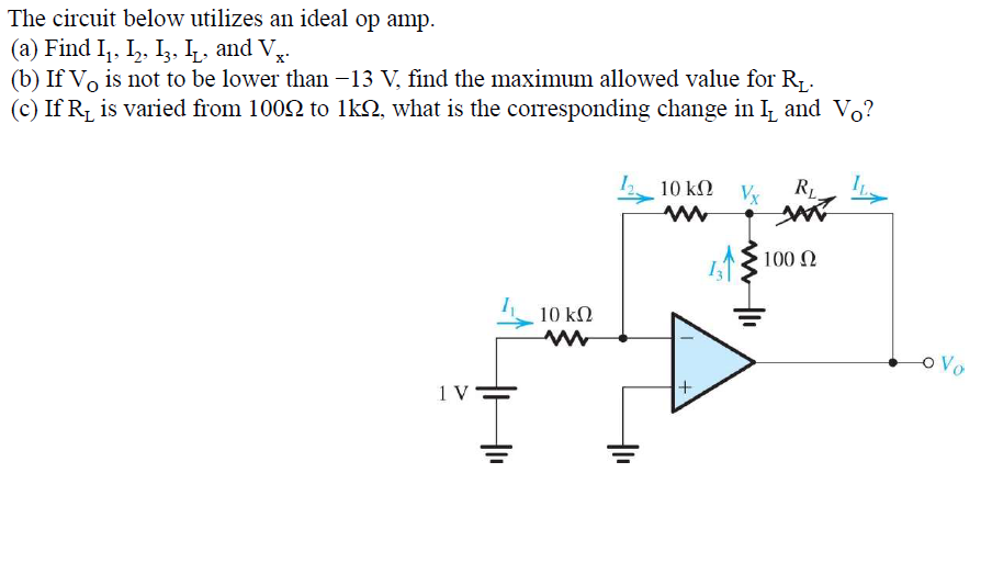 Solved The circuit below utilizes an ideal op amp. (a) Find | Chegg.com