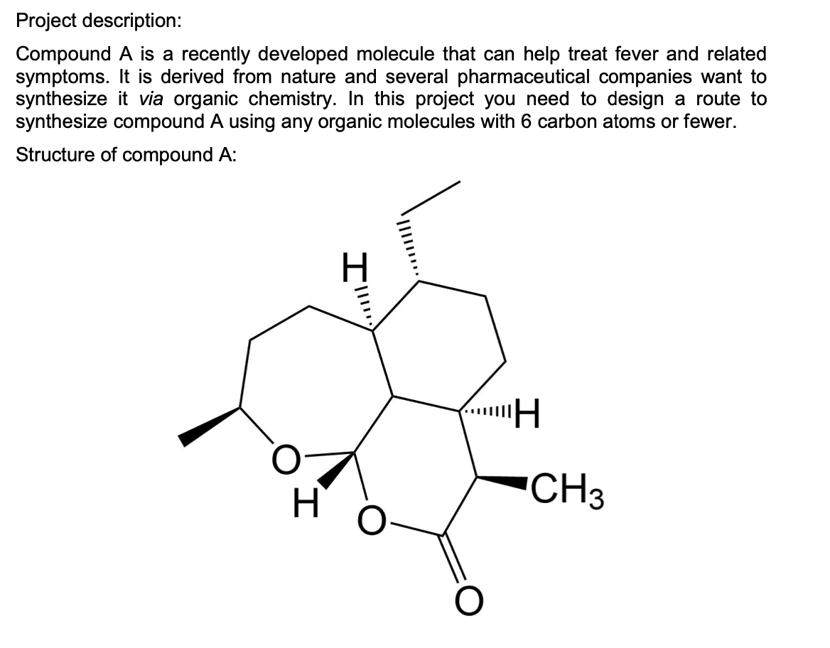 Solved Project description: Compound A is a recently | Chegg.com