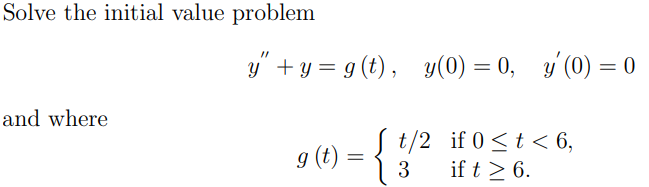 Solve the initial value problem | Chegg.com