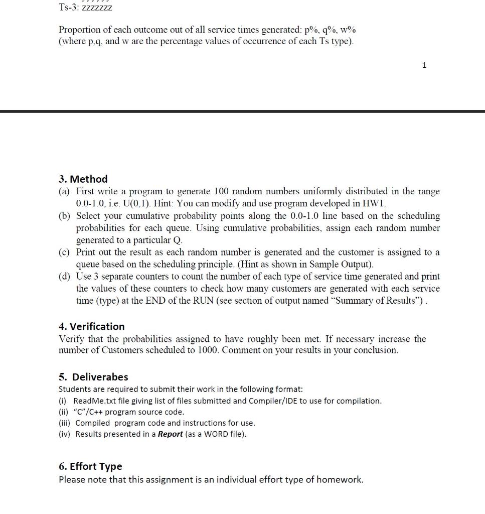 CMPE571 Systems Modelling and Simulation Homework 2 | Chegg.com