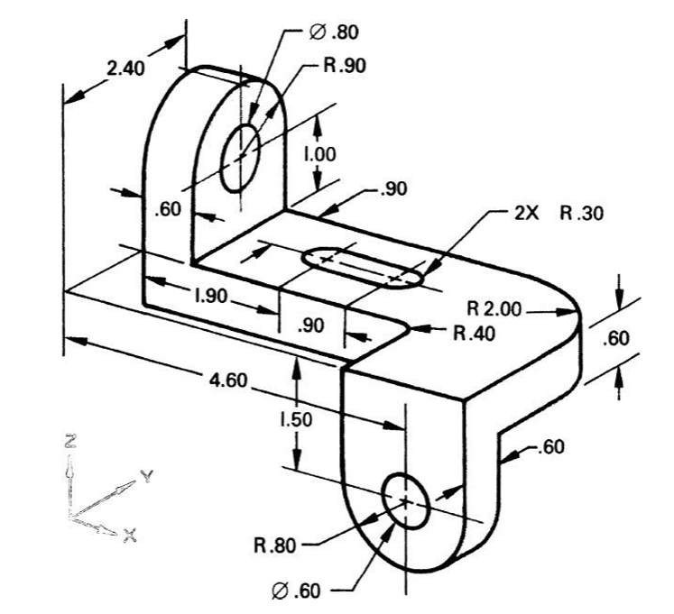 Solved Please draw the Top, Front and Side views | Chegg.com