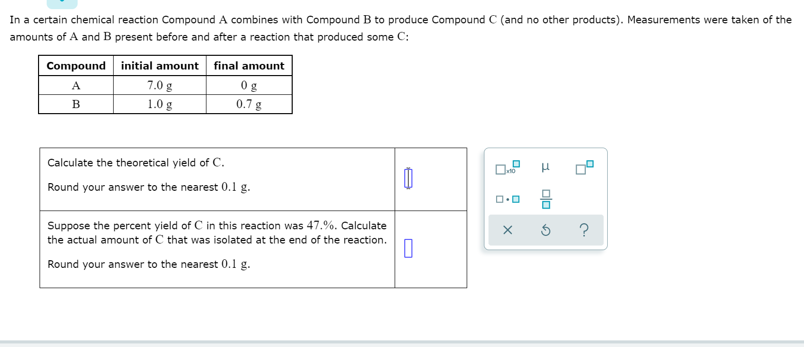 Solved In a certain chemical reaction Compound A combines | Chegg.com