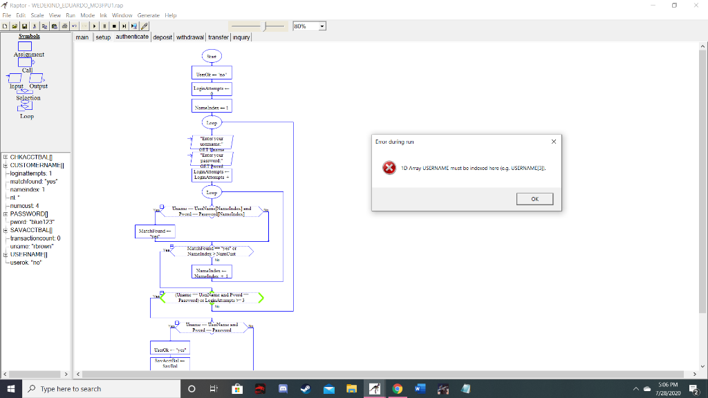 M02 Raptor Assignment I'm assigned to finish a program on Raptor where I | Chegg.com