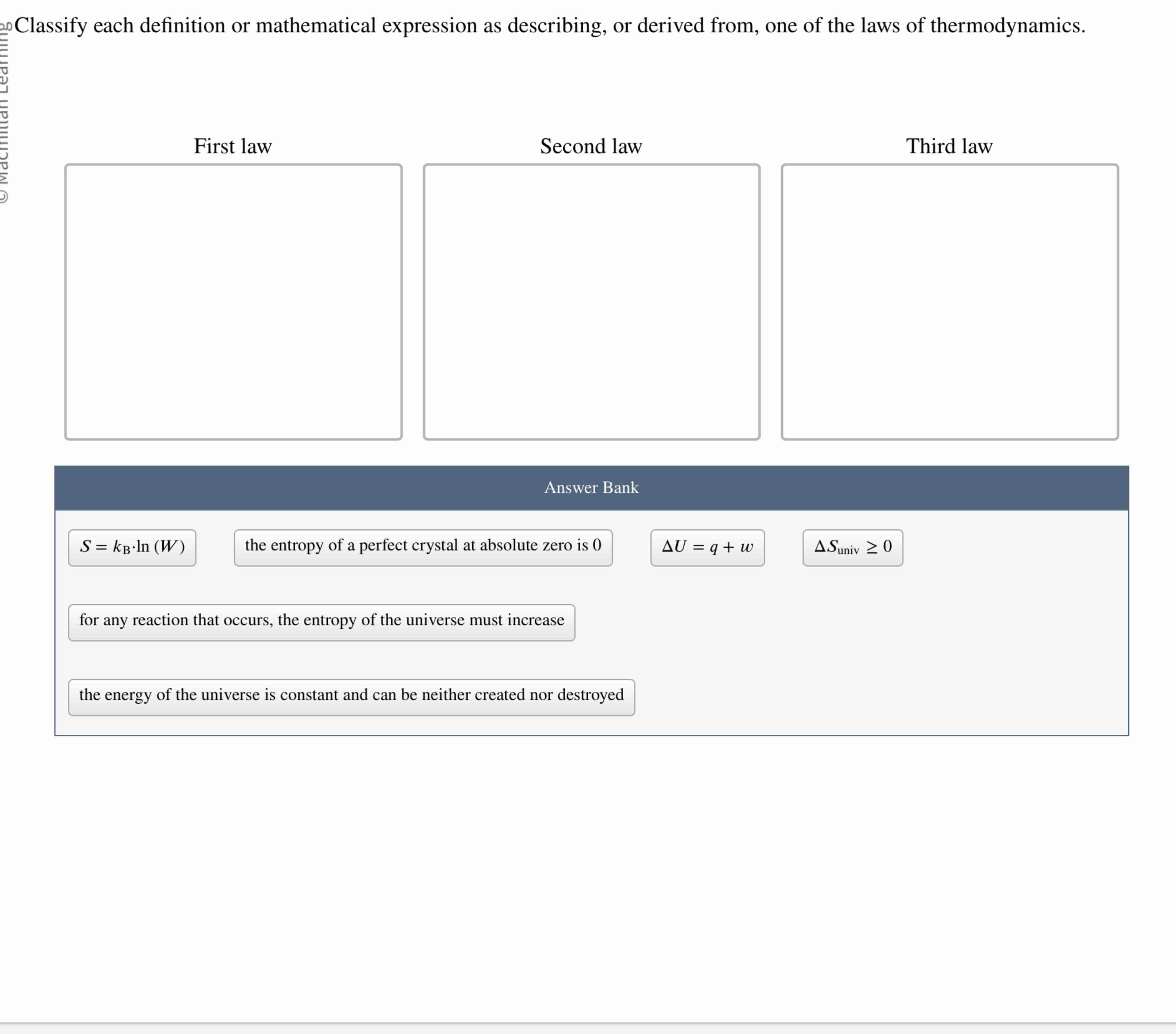Solved Classify each definition or mathematical expression