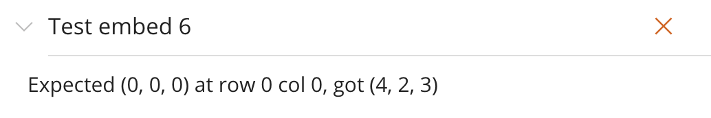 Solved Test recover 1 Expected (128,192,192) at row 0 col 0 | Chegg.com