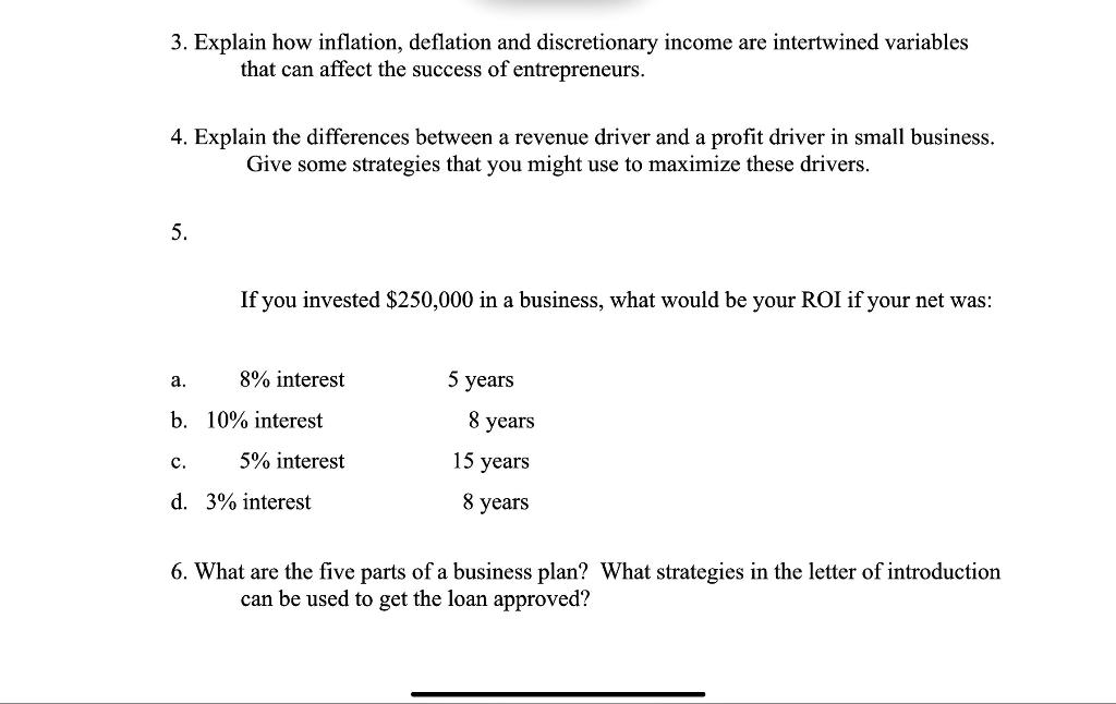 Solved 3. Explain how inflation, deflation and discretionary | Chegg.com