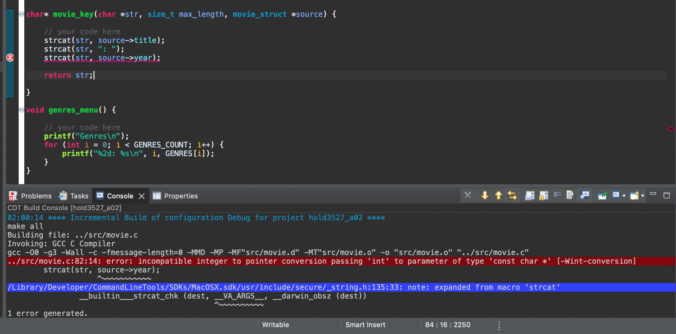 Solved I need to create a string using str and return it to | Chegg.com