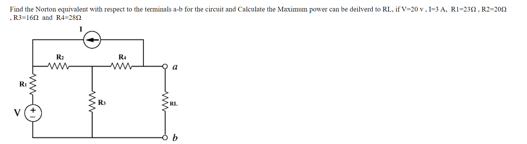 Solved Find the Norton equivalent with respect to the | Chegg.com