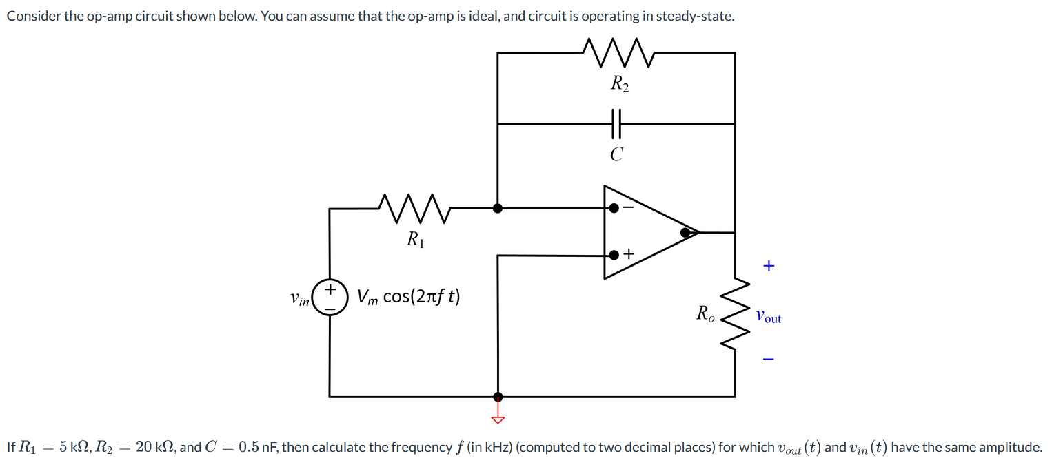 Solved Consider the op-amp circuit shown below. You can | Chegg.com