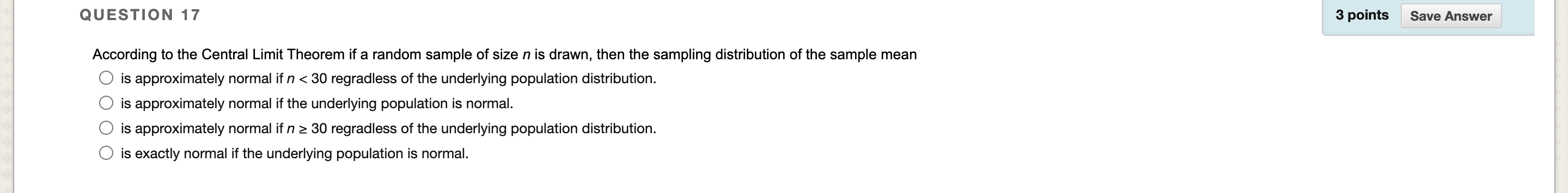 Solved QUESTION 17 3 points Save Answer According to the | Chegg.com