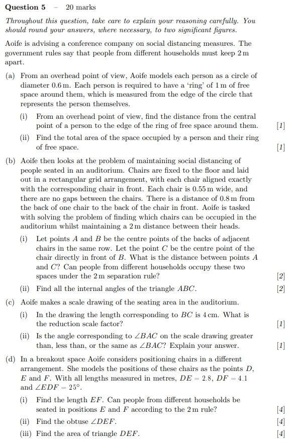 Solved [1] [1] Question 5 - 20 marks Throughout this | Chegg.com