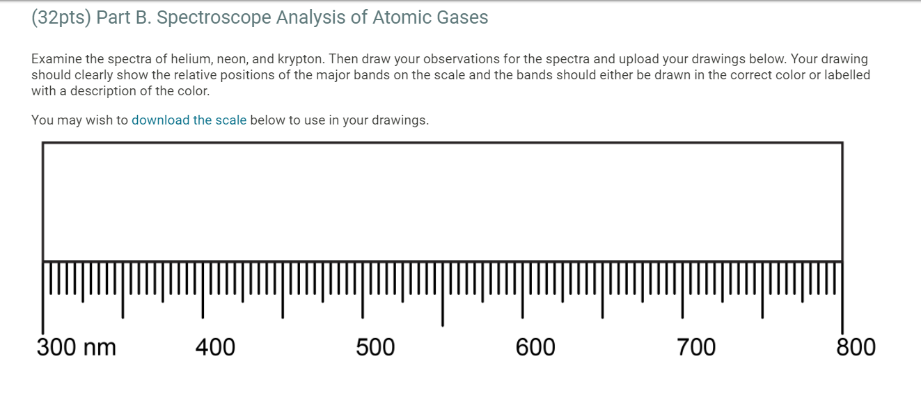 Solved (20pts) Part A. Using a Spectroscope Examine the