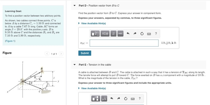 Solved Part A Position vector from A to B Learning Goal To | Chegg.com