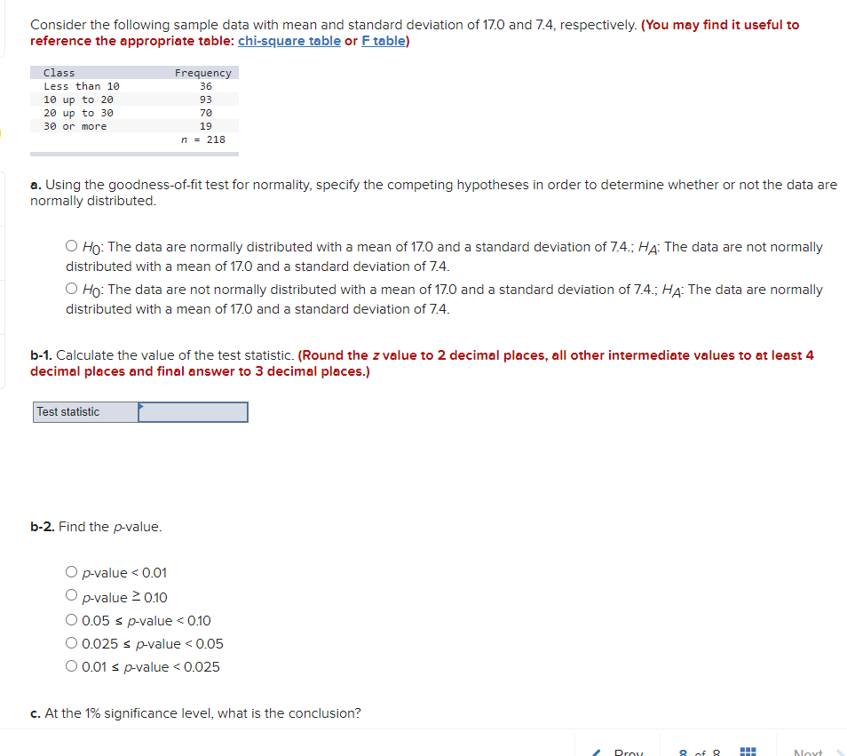 Solved Consider the following sample data with mean and | Chegg.com